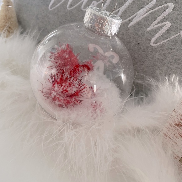 Candy Cane Pom Pom Ornament - Picture 5 of 5